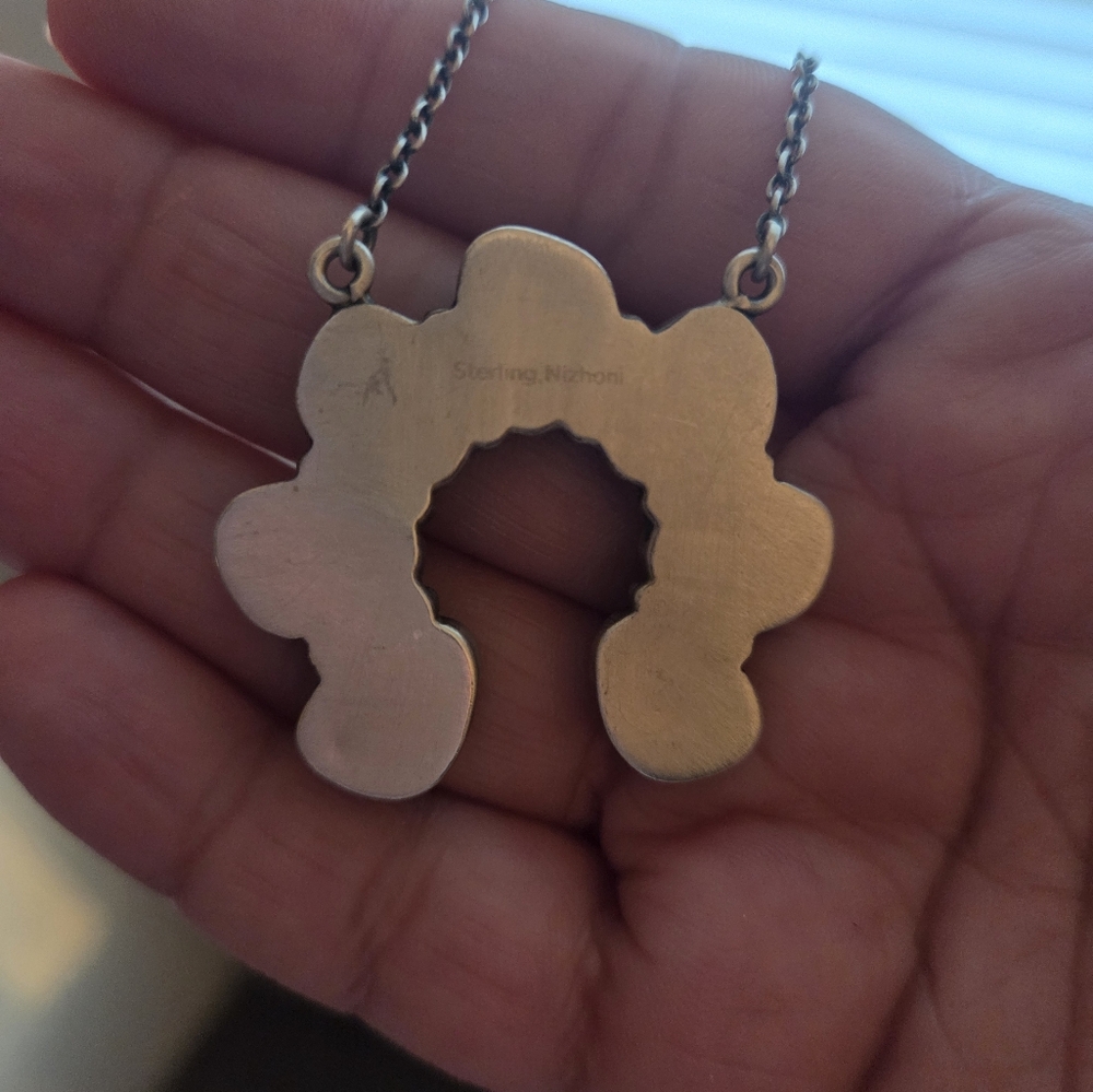 Naja Turquoise Gemstone Necklace with Silver Accents - Picture 3 of 3